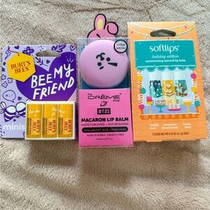 Burt's Bees and The Crème Shop Lip Balm Set